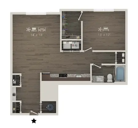 Forayna Vintage Park Houston Apartment Floor Plan 2