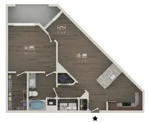 Forayna Vintage Park Houston Apartment Floor Plan 3