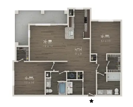 Forayna Vintage Park Houston Apartment Floor Plan 8