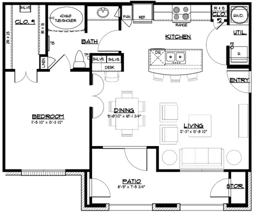 Grand Fountain Apartments Floorplan 1