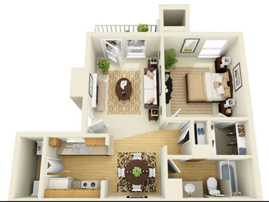 Hickory Hill Apartments Tomball Houston Apartment Floor Plan 3