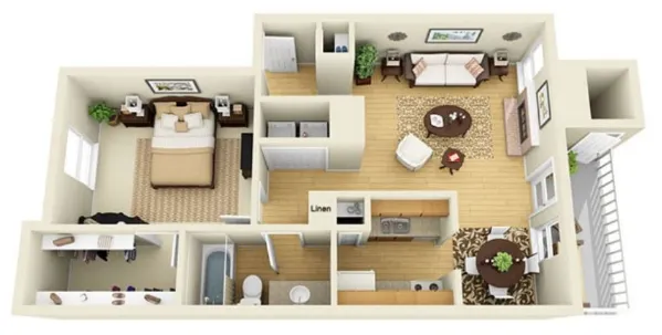 Hickory Hill Apartments Tomball Houston Apartment Floor Plan 6