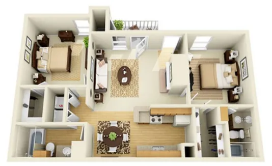 Hickory Hill Apartments Tomball Houston Apartment Floor Plan 7