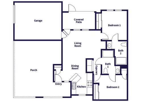 Hollow Creek Apartments Floorplan 3