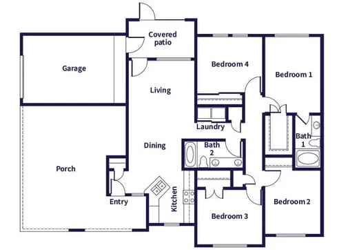 Hollow Creek Apartments Floorplan 6