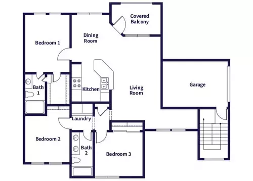 Hollow Creek Apartments Floorplan 7