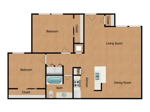 Humble Memorial Gardens Houston Apartment Floor Plan 1