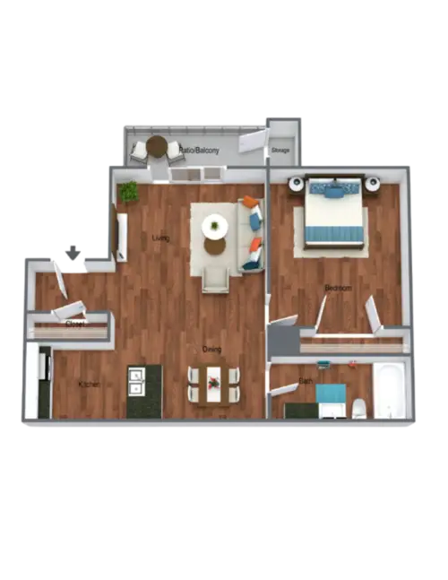 Hunt Garden Apartments FloorPlan 2