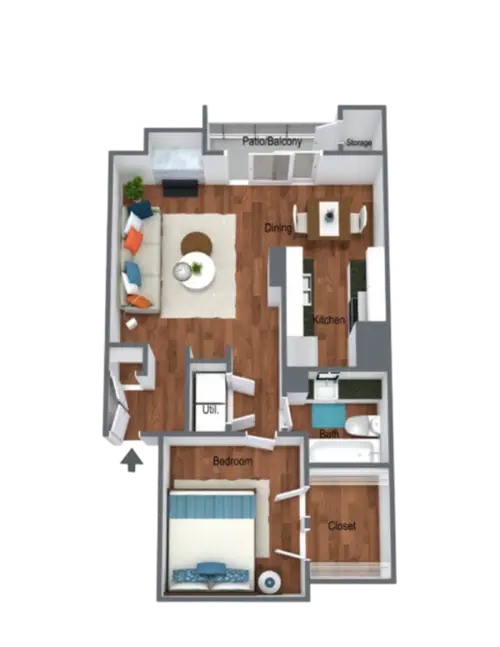 Hunt Garden Apartments FloorPlan 3