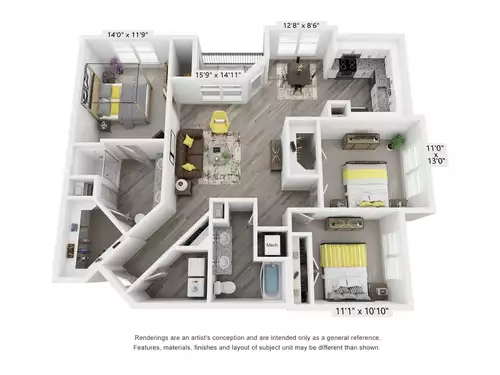 Icon at Yorktown Floorplan 10