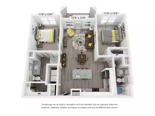 Icon at Yorktown Floorplan 6