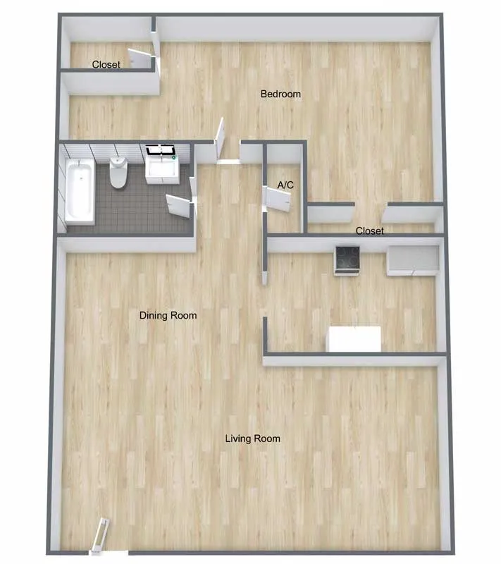 Jade Forest Apartments Houston Apartment Floor Plan 1