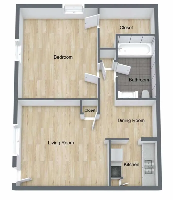 Jade Forest Apartments Houston Apartment Floor Plan 3