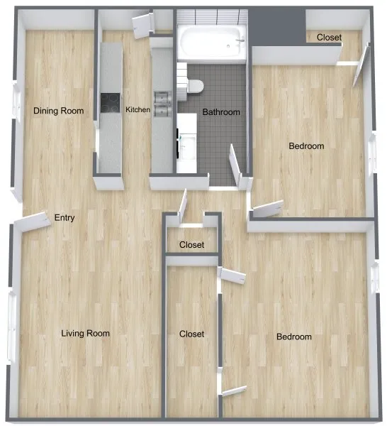 Jade Forest Apartments Houston Apartment Floor Plan 5