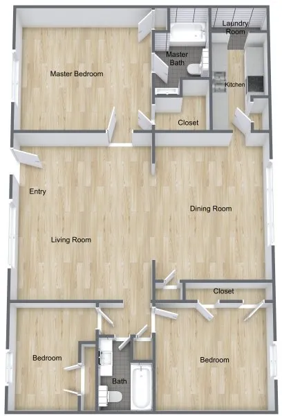 Jade Forest Apartments Houston Apartment Floor Plan 6