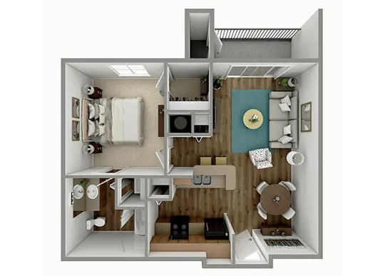 Kingwood Glen Apartments Houston Floor Plan 1