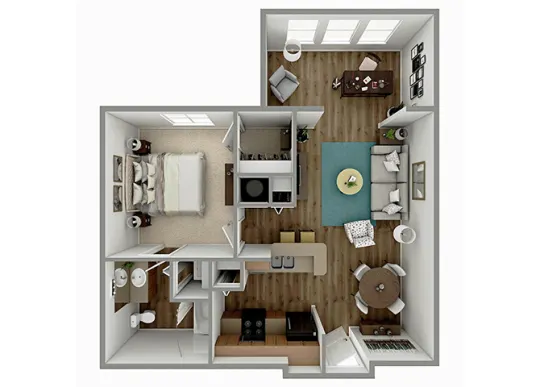 Kingwood Glen Apartments Houston Floor Plan 2