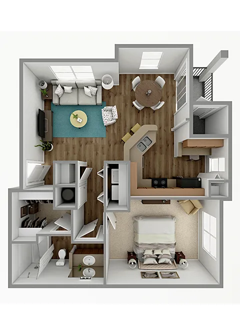 Kingwood Glen Apartments Houston Floor Plan 3