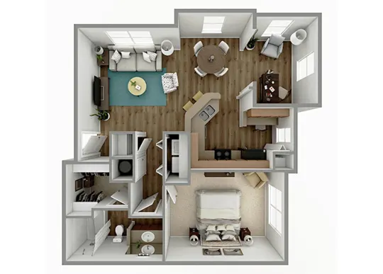 Kingwood Glen Apartments Houston Floor Plan 4