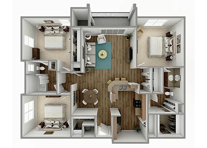 Kingwood Glen Apartments Houston Floor Plan 7