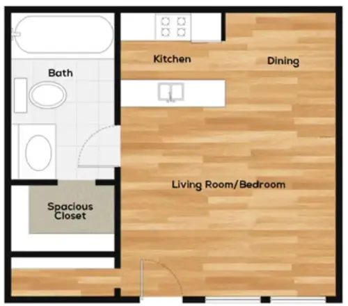 La Serena Apartments Pasadena FloorPlan 1