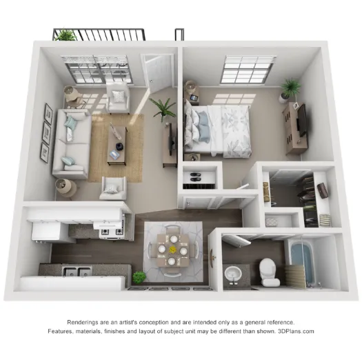 Laguna Vista Apartments Houston Floor Plan 1