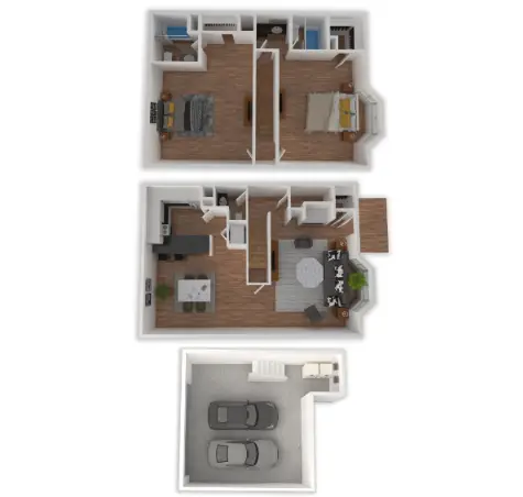 Lakebridge Townhomes Houston Apartments Floor Plan 1