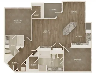 Lakecrest Apartments Floorplan 4