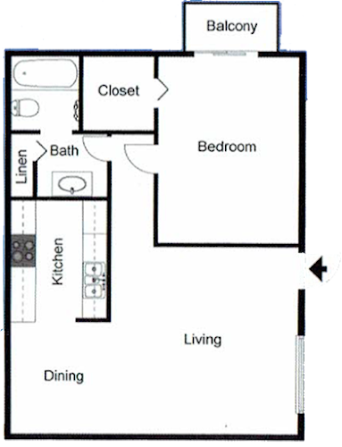 Lakewood Apartments Floorplan 1