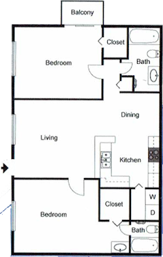 Lakaewood Apartments Floorplan 3