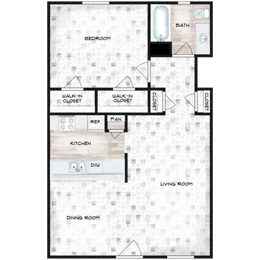 Las Plazas Apartments FloorPlan 2