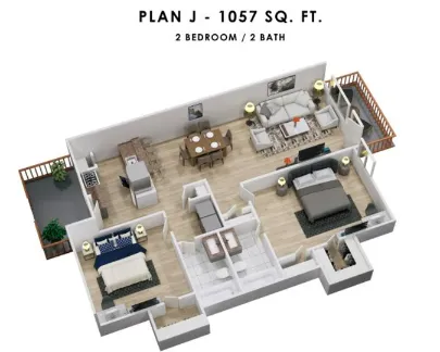 Leaf Hollow Apartments & Townhomes Houston Floor plan 3