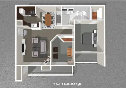 Legacy Park Apartments Houston Floor Plan 3