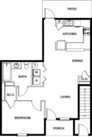 Lincoln Park Apartments Houston Floor Plan 1