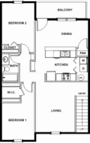 Lincoln Park Apartments Houston Floor Plan 4