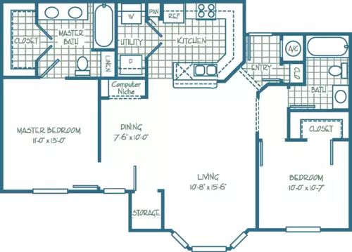 Little York Villas Floorplan 1