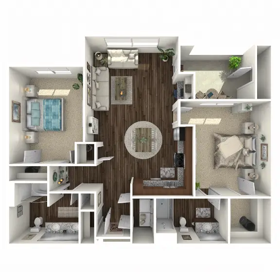 Lodge at Westlake Houston Apartment Floor Plan 3