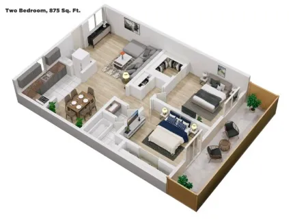 Long Point Plaza Houston Apartment Floor Plan 2