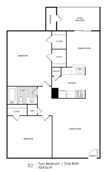 Los Prados Apartment Homes Houston Floor Plan 10