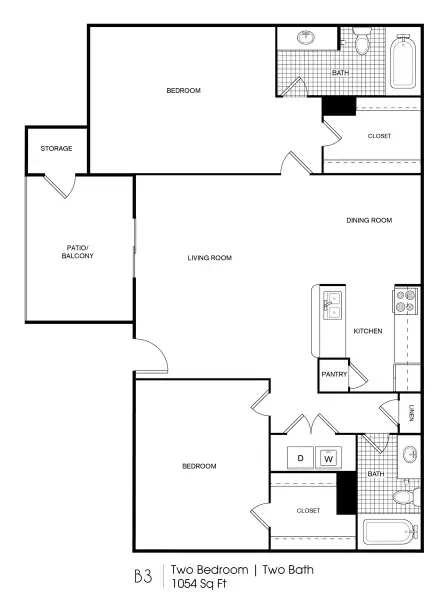 Los Prados Apartment Homes Houston Floor Plan 11