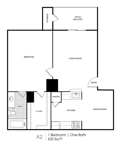 Los Prados Apartment Homes Houston Floor Plan 3