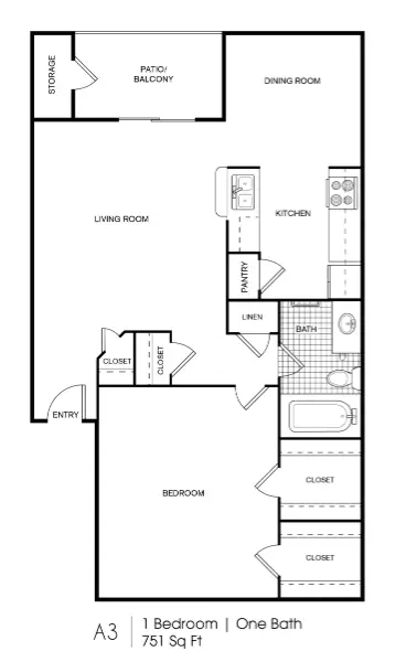 Los Prados Apartment Homes Houston Floor Plan 4