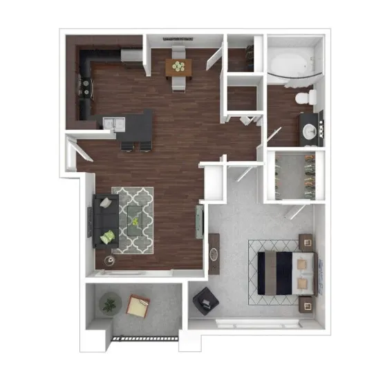 Lyndon Apartments Houston Floor Plan 1