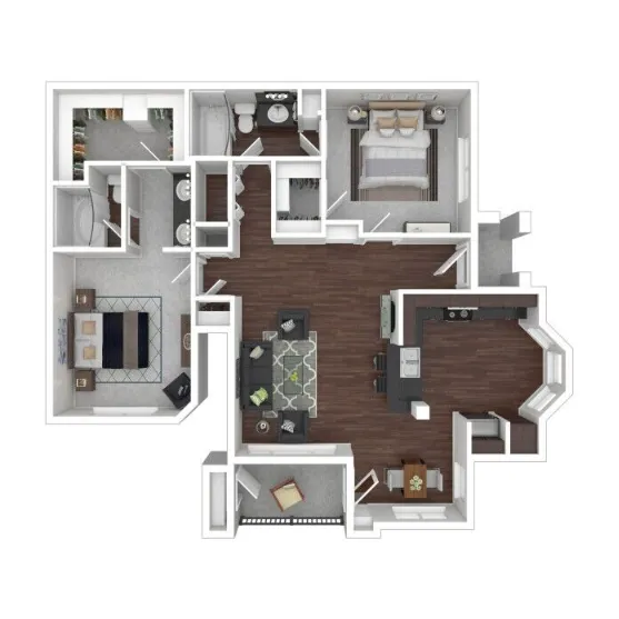 Lyndon Apartments Houston Floor Plan 6