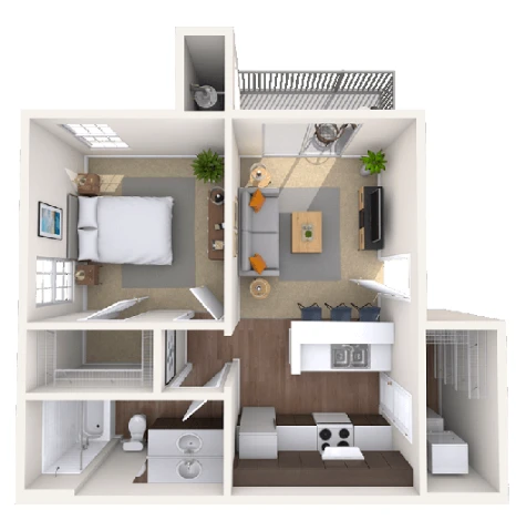 MAA Cypresswood Houston Apartment Floor Plan 2