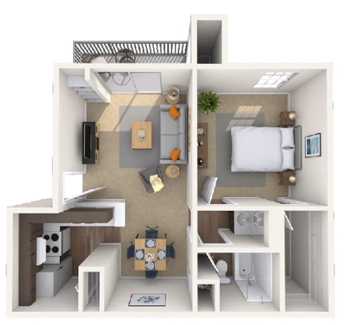 MAA Cypresswood Houston Apartment Floor Plan 3