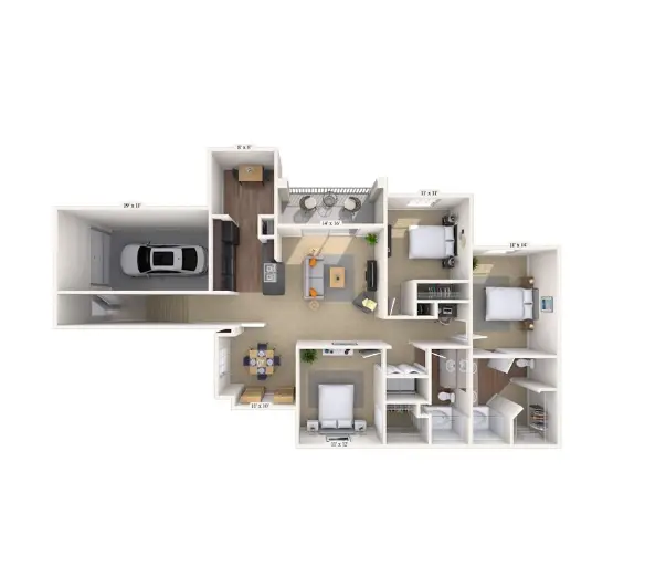 MAA Fall Creek Houston Apartment Floor Plan 10