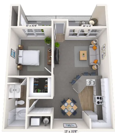 MAA Greenwood Forest Houston Apartment Floor Plan 1