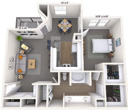 MAA Greenwood Forest Houston Apartment Floor Plan 2