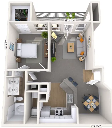 MAA Greenwood Forest Houston Apartment Floor Plan 3